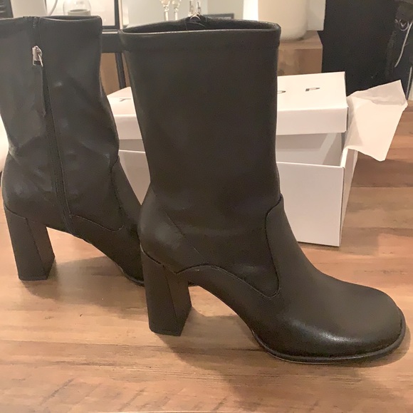 BNWT TOPSHOP Leather Midcalf Boots - Picture 2 of 5